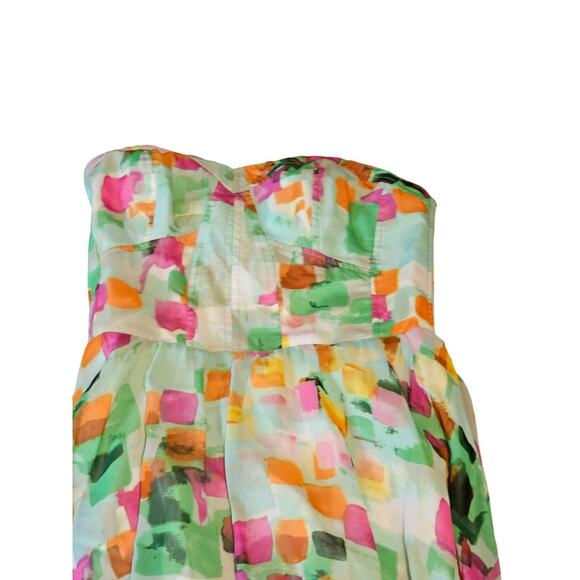 GUESS Y2K‎ Fairy Dress Size 6 High Low Hem Chiffon overlay Event Party Rainbow - Picture 4 of 11